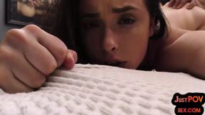 POV anal babe talking dirty while fucked in lil anal hole