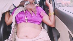 indian aunty car sex with son in law long drive for fucking. telugu dirty talks.
