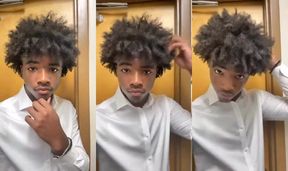 Beautiful Black boy with luscious lips