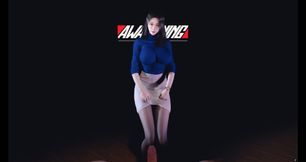 The young woman with eyes danced