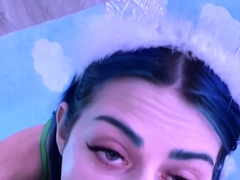 Latina girl has a big cock blowjob pov style