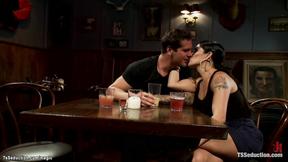 ”Big Breasted shemales anal bound man”