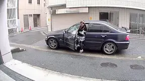 Adorable Japanese hottie enjoys playing with her hairy snatch