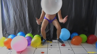 Balloon play with horny gay DILF Richard Lennox