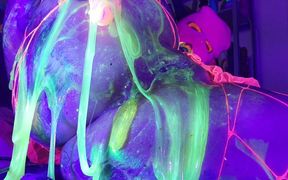 Uv Anal/deepthroat Sloppy Slime Glow Fucking