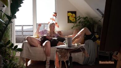 Making love in the spring sunshine: licking tits, 69 and prolonging pleasure in doggy style