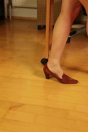 Sensual Nylon Soles in Vintage Loafers