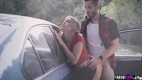 Kristen Sucked Mikes Raging Cock To Pay For Her Ride