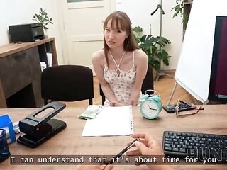 HUNT4K. Banging her snatch in front of cuckold