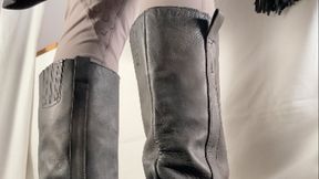 A Shoejob Dream comes true - Bootjob in dirty riding boots - CBT, foodcrush on cock, humilation with riding crop and full cumsqueezing - multicut - HD