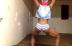 Black Amateur Twerking His Skinny Ass For Anal