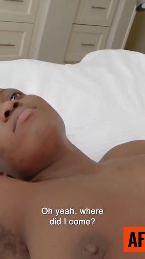 I ended up fucking this EBONY COLLEGE GIRL ... she called her man to say she was staying late   Clip 2