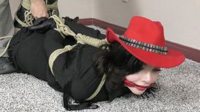 Cute Cowgirl HOGTIED!!!