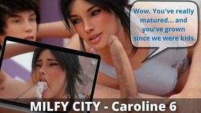 my stepsister instantly deepthroats my cock whenever she sees it! [milfy city - caroline 6]