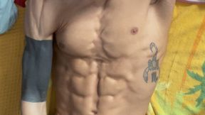 POV Workout Flexing Big Dick Tattooed Muscle Hunk Masturbation JOI Jerk Off Instructions Big Cumshot Cumeating Dirty Talk