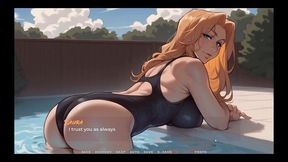 my new girlfriend [ taboo hentai game ] ep.2 small tits stepsis and stepmom milf are teasing me in swimsuit !