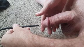 insertion and fucking my urethra with 2 different sounding rods