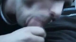 Car Blowjob with a Twist: I Cum in His Mouth!