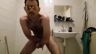 Skinny Asian twink strips and jerks off on webcam