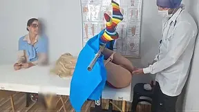 Stepmother takes stepdaughter to the gynecologist for the first time!