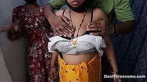 Desi homemade amateur FFM throuplefuck