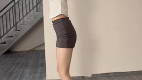 An office lady, after work, secretly asks her host for a job appointment behind her boyfriend's back