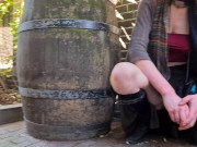 Risky public masturbation in Amsterdam Centrum