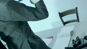 Busty female security guard gets fucked good and proper