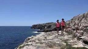 Two horny sluts get pissed outdoors