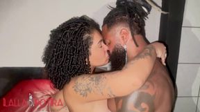 Latina beauty gets shared by two big cocks