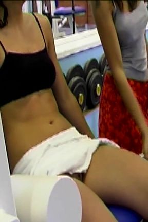 In the Gym Gets a Threesome Anal and Cunt Together