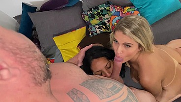 Troca de casal - O maridão pegou a Kel com vontade enquanto o Bruno meteu com força até gozar