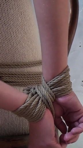 Anouk chair-tied cleavegagged tit-grabbed