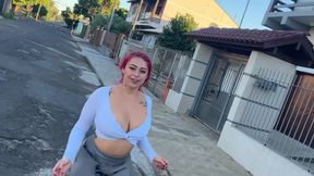 AFTER THE SHOWER, A SURPRISE: REDHEAD MILF GETS SPECIAL CREAM ON HER FACE!