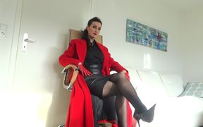 Red coat fetish - JOI cum countdown