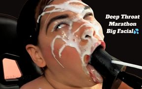Deep Throat in a Hard Marathon "happy Ending Semen on My Pretty Face"