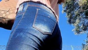 Wet Jeans Smoking Outdoors