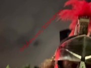 Spartan walking with big cock