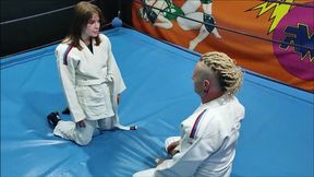 Mixed match in white gi