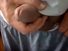 old man jerking his big dick