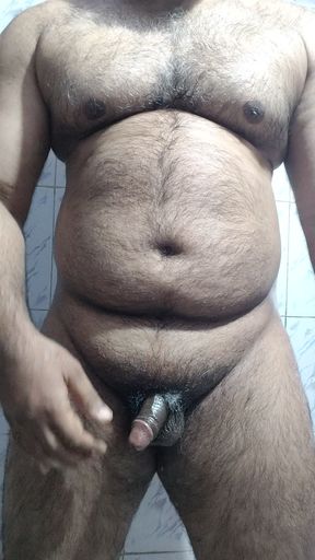 Beefy Daddy Getting Ready Before Fuck