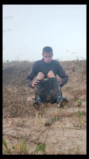 Long Dick Show in Public Outdoor