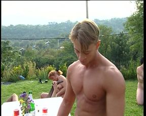 Mature German whores sharing dicks in hot outdoor orgy