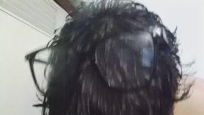 Giant brushes her teeth while trying to eat you