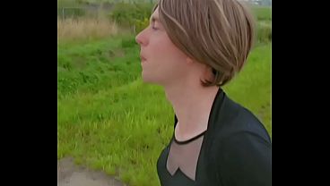 Slutty Coss dresser Annemieke Public Dildo Ride