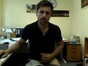 German Step daddy with cock 21 cm cum show in the office