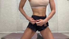 Solo Yoga and Sexy Torning My Own Clothes