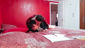Hot Kinky Stepsister Is Caught Drawing a Big Cock - a Man Finds His Stepsister in Her Room Drawing a Cock