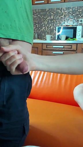 Playing with My Friend's Cock Close to the Camera