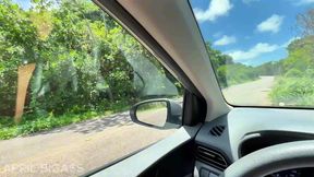 Drinking liters of p33 in public all day, we get "CAUGHT" HIGH RISK, anal creampie out of the car !
